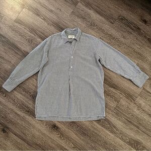Nili Lotan striped 1/2 button tunic